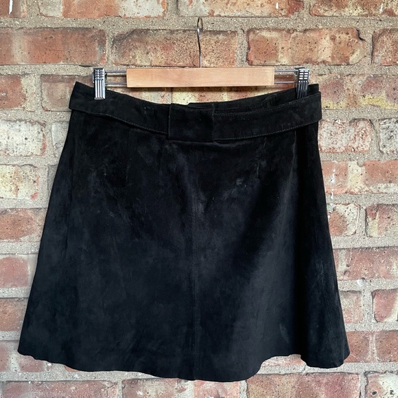 Zara Mod Suede Belted A Line Mini Skirt🖤 - Picture 6 of 11
